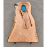 Handcrafted, Live Edge Blue Resin Coffee/Side Table