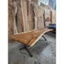 Available now! 99"L Solid Slab Acacia wood table
