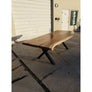 Available now! 96"L Live Edge White Oak, Solid Wood Slab Table