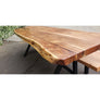 Live Edge, Acacia Wood Table and Bench Set