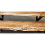 Live Edge, Acacia Wood Table and Bench Set
