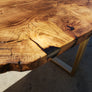 95"L x 30-35-36"W Live Edge Camphor Wood Slab table