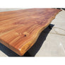 108"L Live Edge wood table with Custom Steel legs