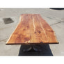 108"L Live Edge wood table with Custom Steel legs