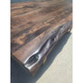 84"L Custom Stained, Live Edge Acacia wood table