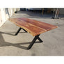 Finely Handcrafted, 96"L Live Edge Acacia Wood Dining Table