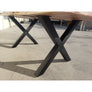 Finely Handcrafted, 96"L Live Edge Acacia Wood Dining Table