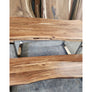 Petite Live Edge Acacia wood Table & Bench Set
