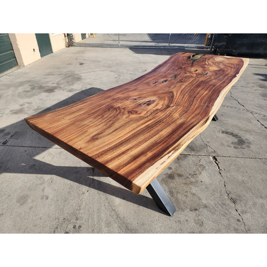 108"L Live Edge Acacia Wood Table