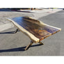 96"L Custom Stained, Solid Slab Acacia Wood Table