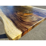 96"L Custom Stained, Solid Slab Acacia Wood Table