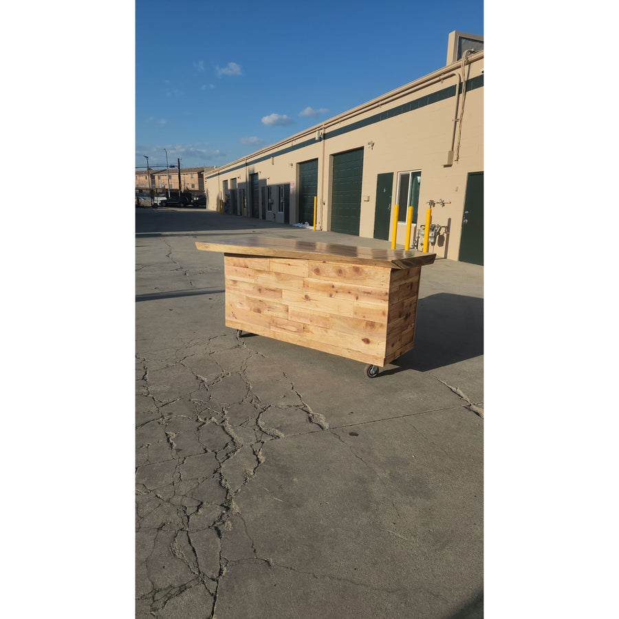 Live Edge, Pop Up Mobile Cart/Kitchen Island