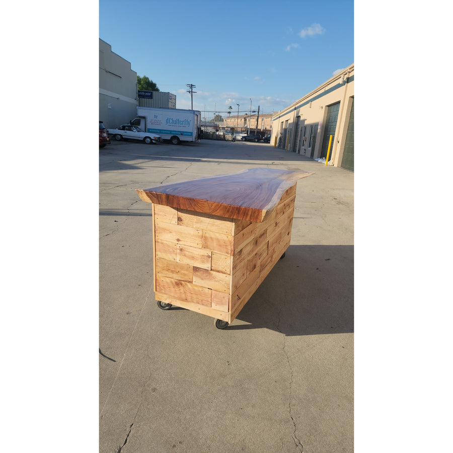Live Edge, Pop Up Mobile Cart/Kitchen Island