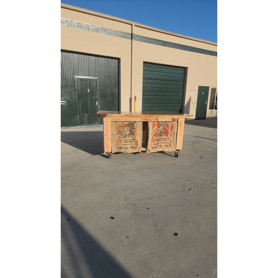 Live Edge, Pop Up Mobile Cart/Kitchen Island
