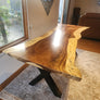 95"L Live Edge Acacia Slab Dining Table