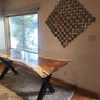 95"L Live Edge Acacia Slab Dining Table