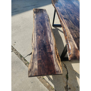 Live edge Acacia wood Table and Bench Set