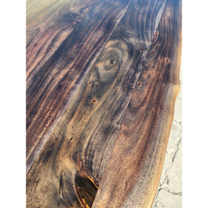 Live edge Acacia wood Table and Bench Set