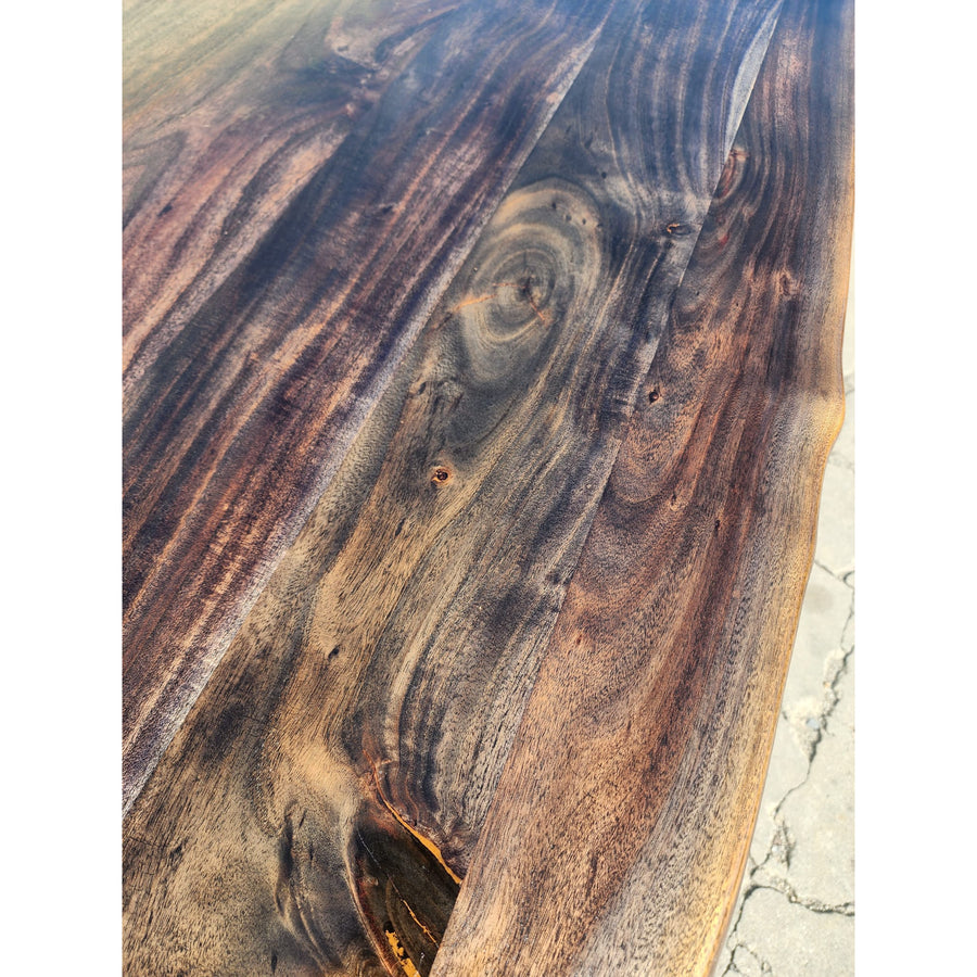 Live edge Acacia wood Table and Bench Set