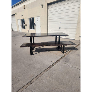 Live edge Acacia wood Table and Bench Set