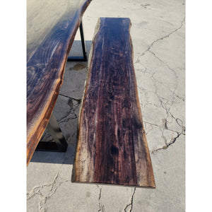 Live edge Acacia wood Table and Bench Set