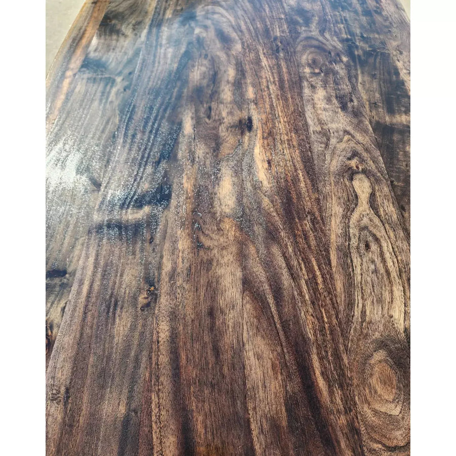 Live edge Acacia wood Table and Bench Set