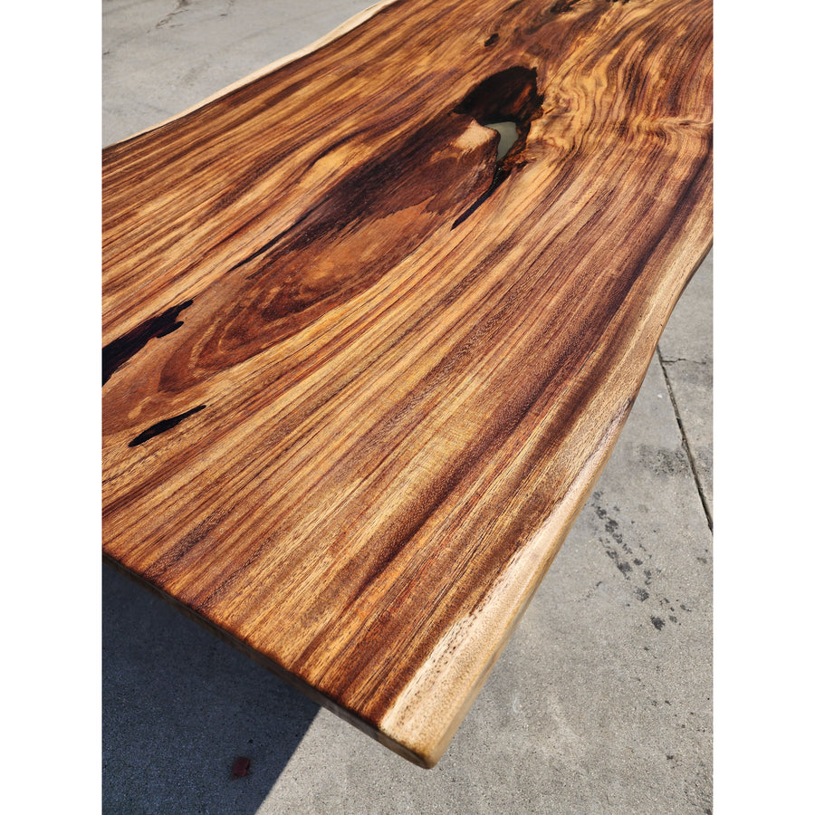 120"L Live Edge Acacia wood Slab Table