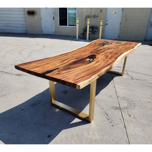 120"L Live Edge Acacia wood Slab Table