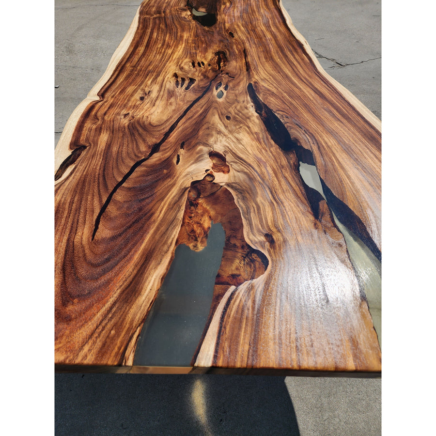 120"L Live Edge Acacia wood Slab Table