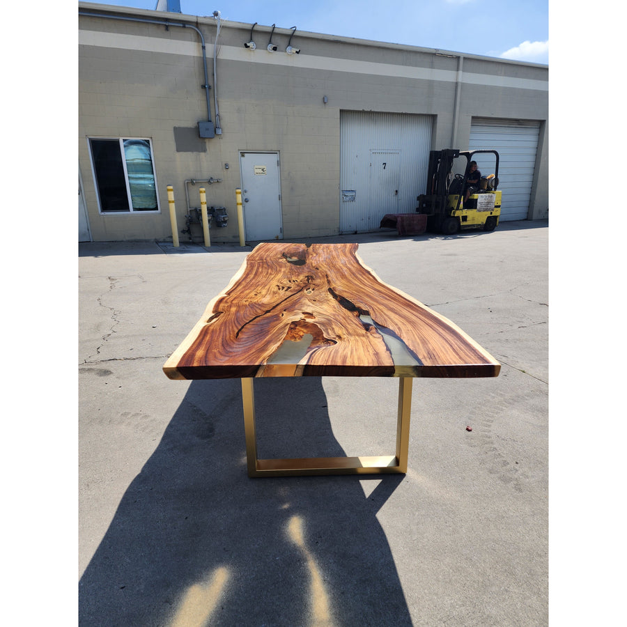 120"L Live Edge Acacia wood Slab Table