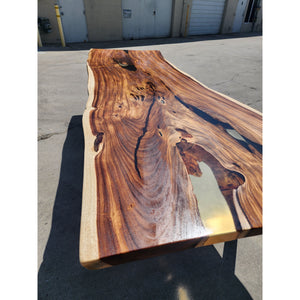 120"L Live Edge Acacia wood Slab Table