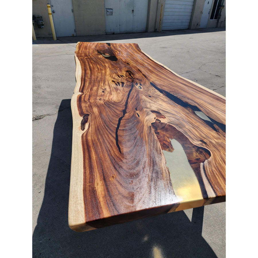 120"L Live Edge Acacia wood Slab Table