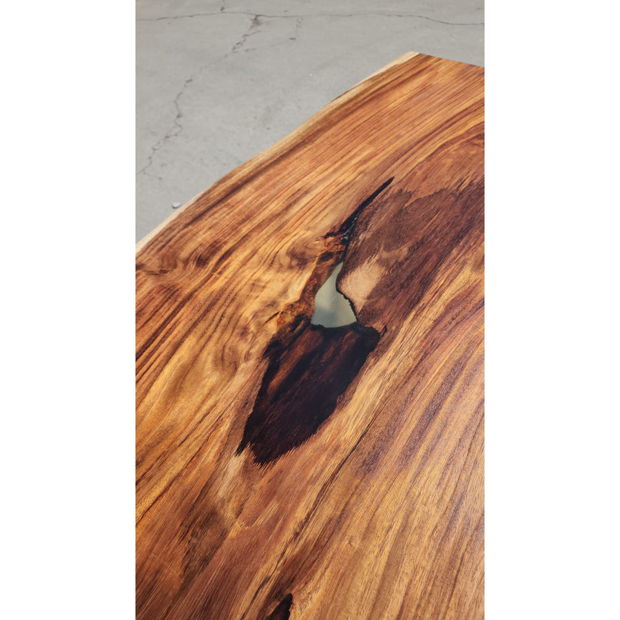 120"L Live Edge Acacia wood Slab Table