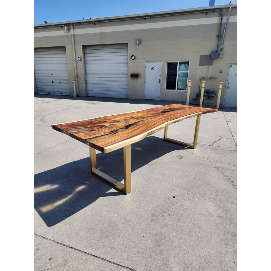 120"L Live Edge Acacia wood Slab Table
