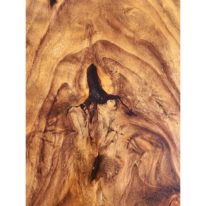 Petite Solid Acacia Wood Slab Dining Table