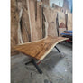 99"L Solid Slab Acacia wood table