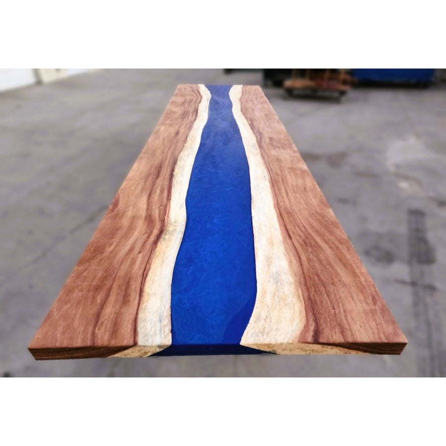 13ft Live edge Blue resin river Table