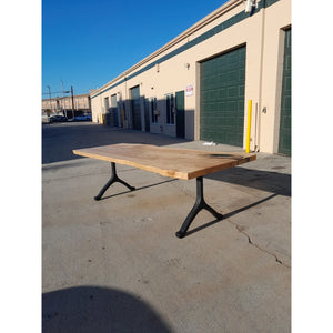 Available now! 96"L Live Edge White Oak, Solid Wood Slab Table