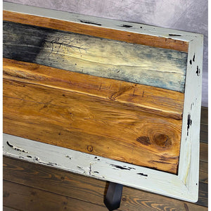 SOLD 55"L Light Edge Reclaimed Coffee Table
