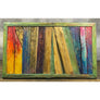 49"L Multicolor Handpainted, Reclaimed Wood Coffee table