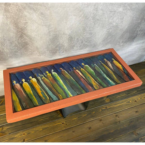51"L Multicolor Reclaimed Wood Coffee/Side Table