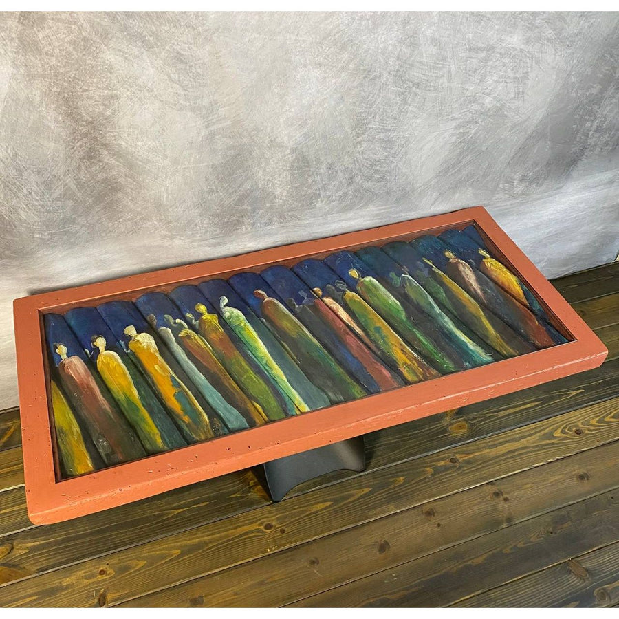 51"L Multicolor Reclaimed Wood Coffee/Side Table