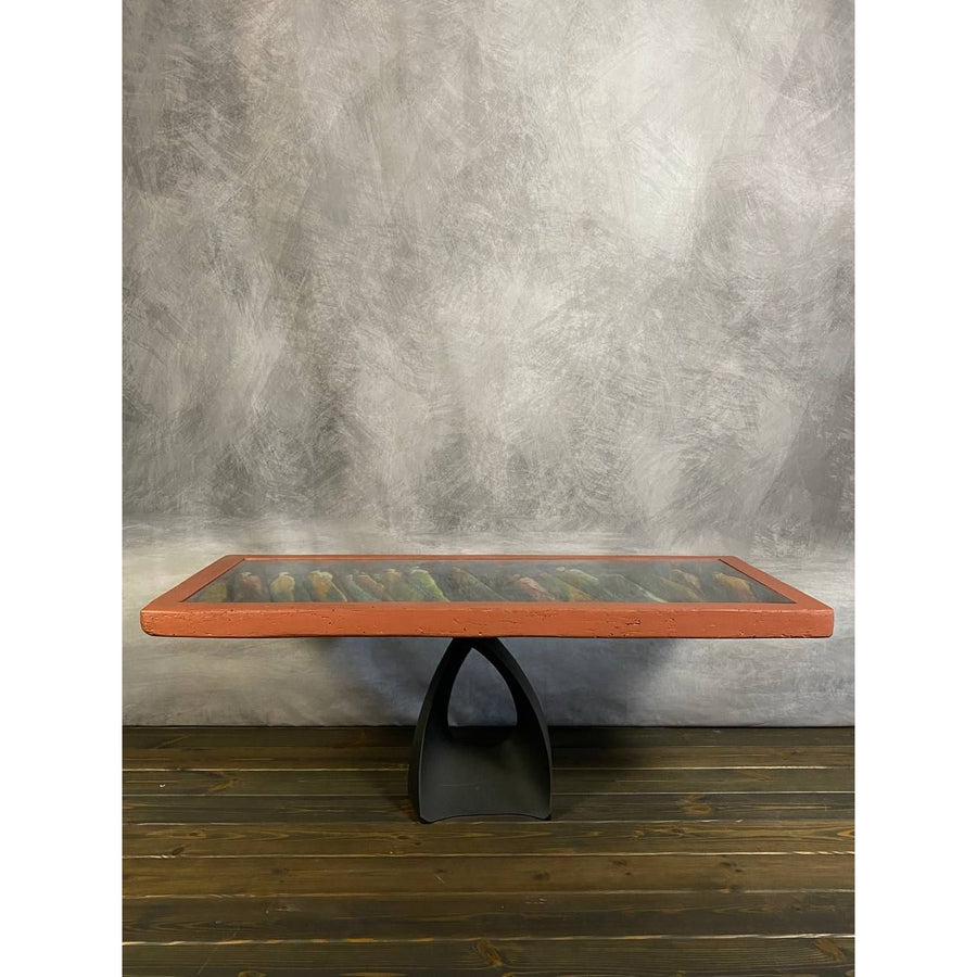 51"L Multicolor Reclaimed Wood Coffee/Side Table
