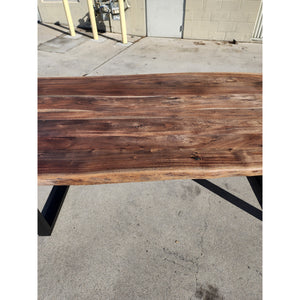 Custom stained, 96"L Live Edge Acacia wood Dining/Conference Table