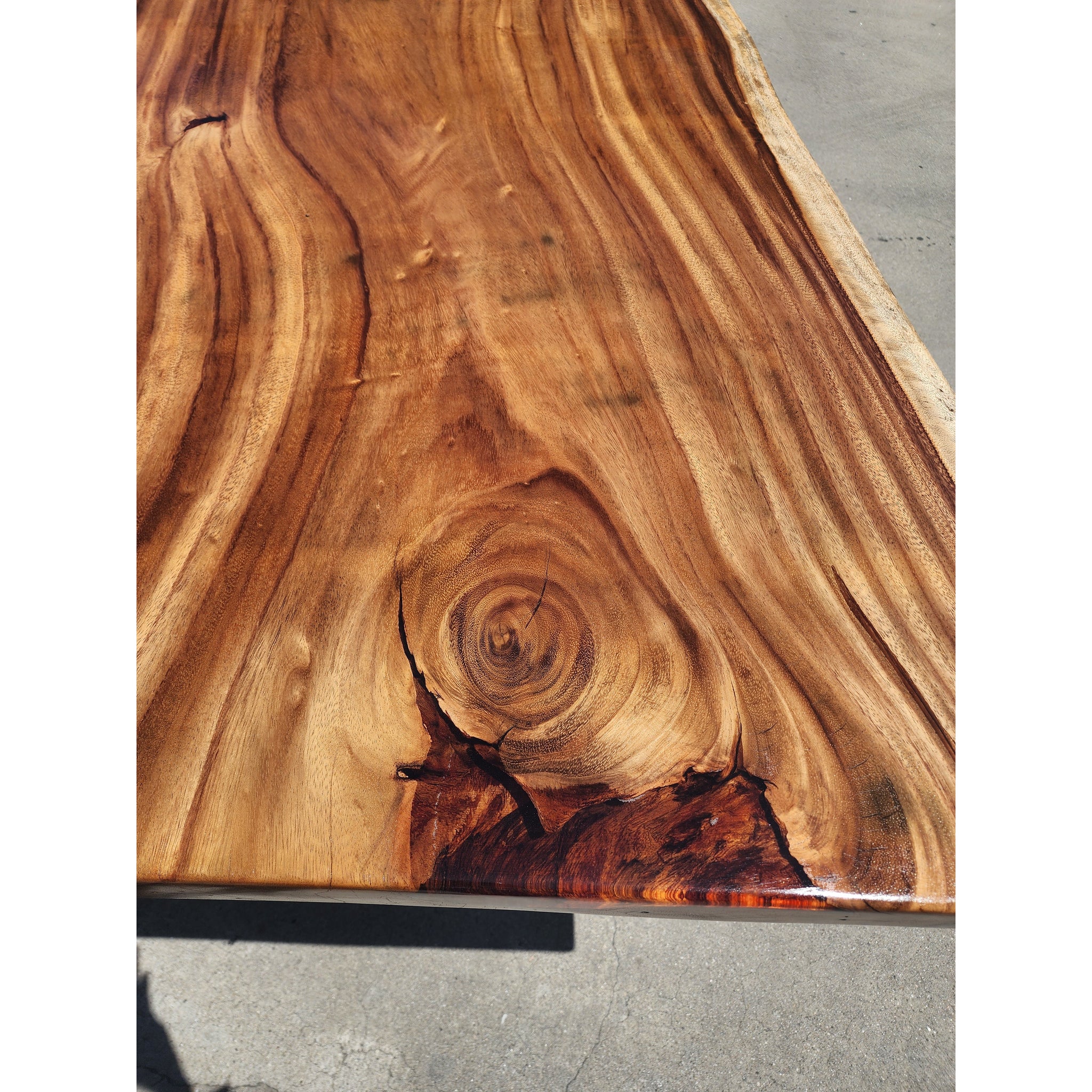 SOLD Now Available! 110L Live edge Acacia wood slab table – Alive Edge  Designs