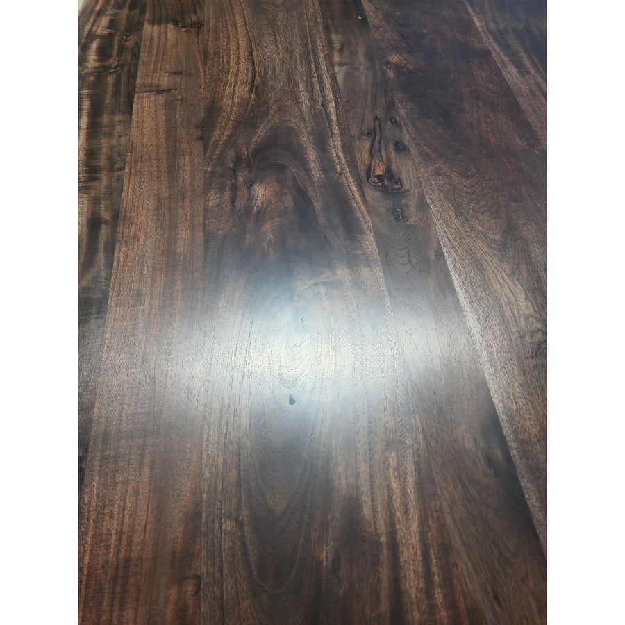 84"L Custom Stained, Live Edge Acacia wood table