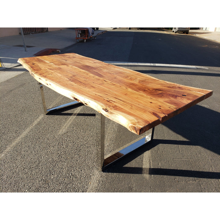 Finely Handcrafted, 96"L Live Edge Acacia Wood Dining/Conference Table