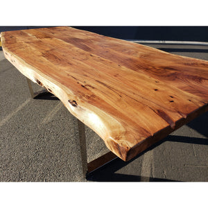 Finely Handcrafted, 96"L Live Edge Acacia Wood Dining/Conference Table