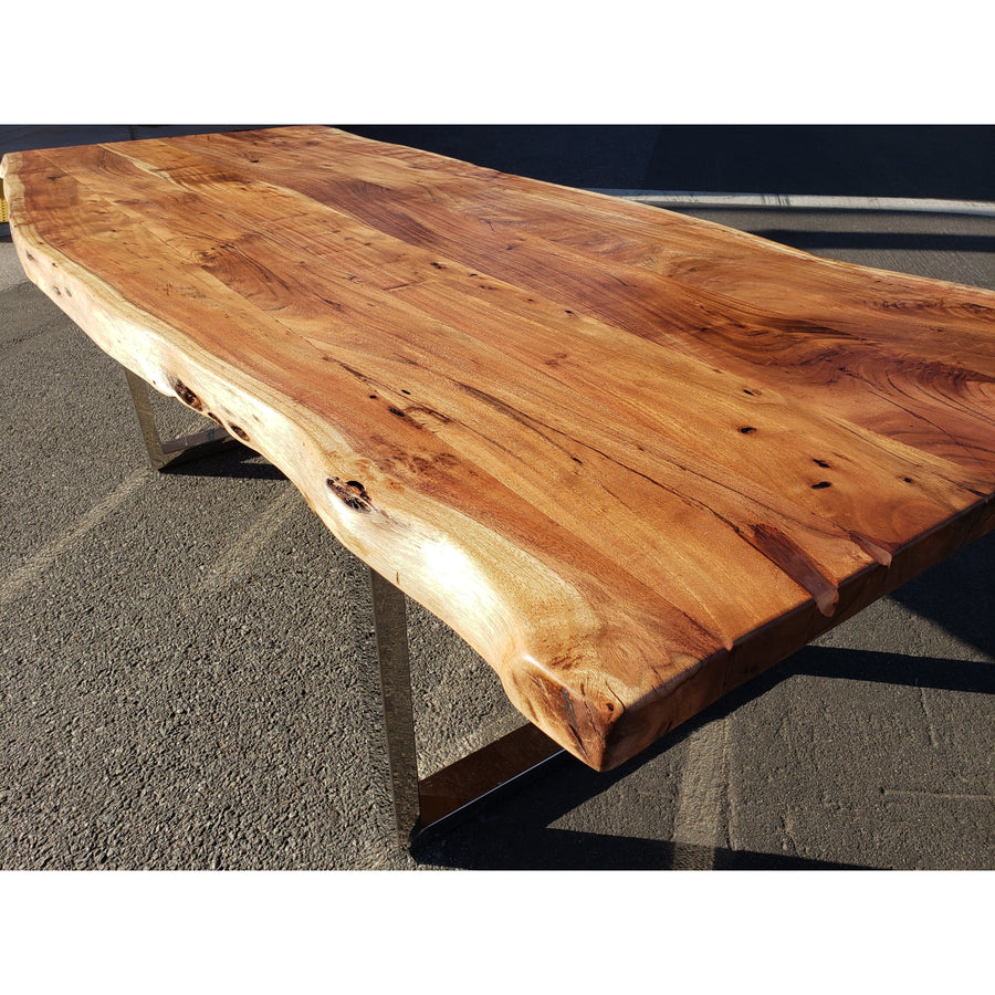 Finely Handcrafted, 96"L Live Edge Acacia Wood Dining/Conference Table