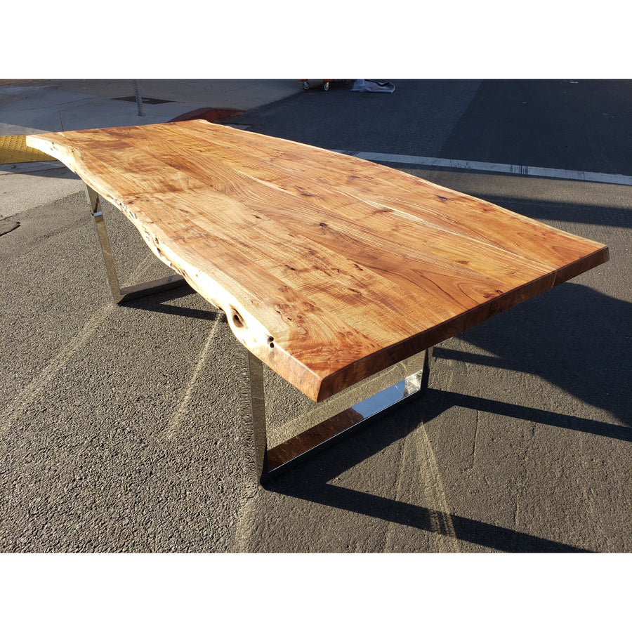 Finely Handcrafted, 96"L Live Edge Acacia Wood Dining/Conference Table